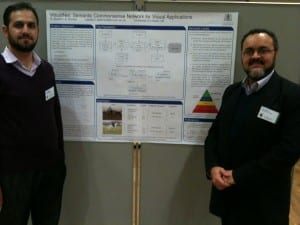 Amjad Altadmri and Amr Ahmed around their poster at the Vision & Language Net workshop, 13-14th Dec 2012, Sheffield, UK.